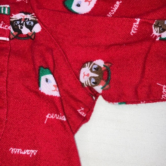 Lands' End festive cats women's XS (size 2-4) Pajama Top / Playful cats - Picture 7 of 16